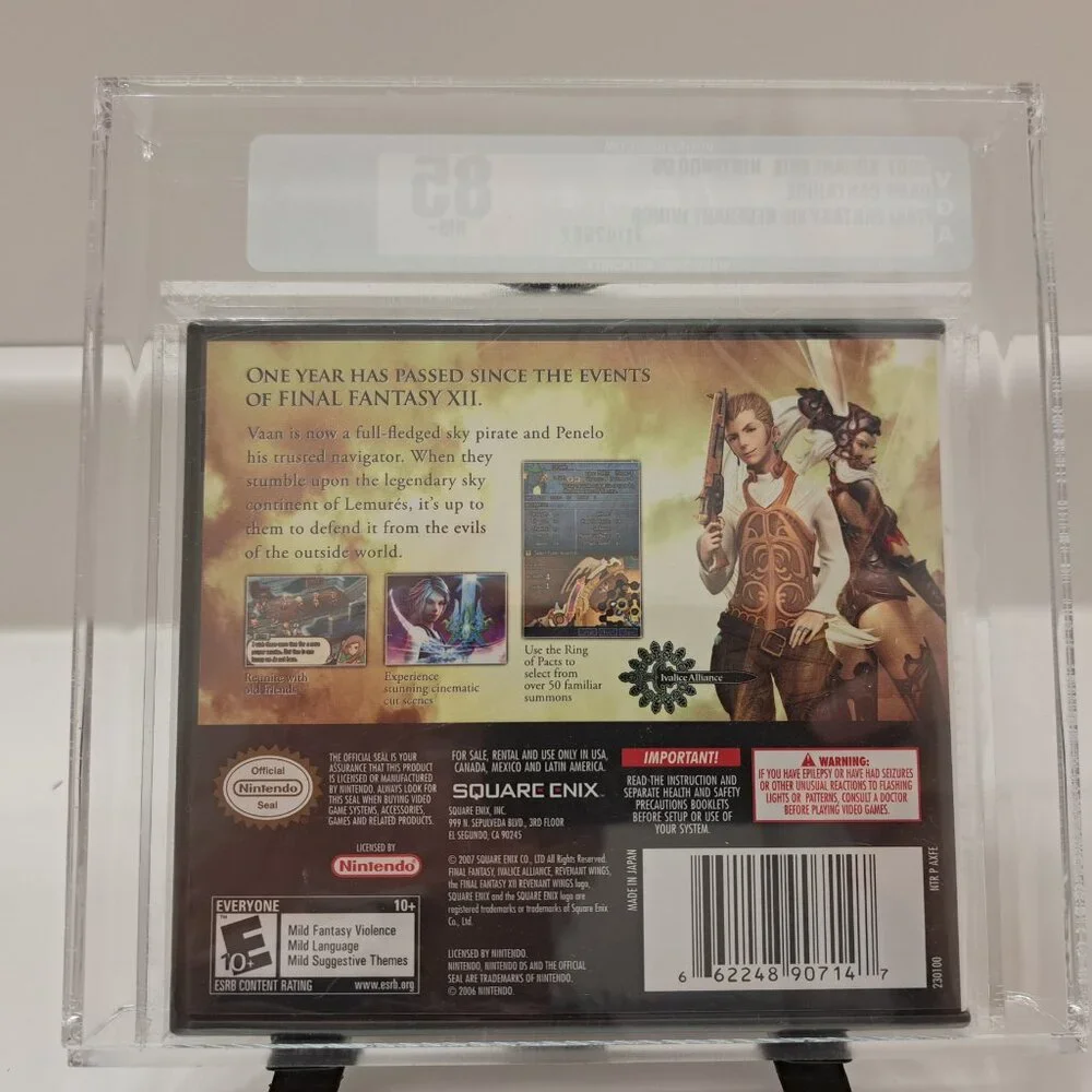 Brand New Sealed Nintendo DS Final Fantasy XII 12 Revenant Wings Graded VGA 85 F